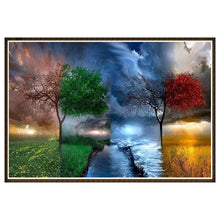 Lade das Bild in den Galerie-Viewer, Vier-Vision-Baum - voller runder Diamant - 30x40cm