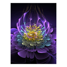 Lade das Bild in den Galerie-Viewer, Fluoreszierende Blume - voller runder Diamant - 30x40cm