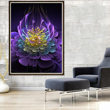 Lade das Bild in den Galerie-Viewer, Fluoreszierende Blume - voller runder Diamant - 30x40cm