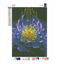 Lade das Bild in den Galerie-Viewer, Fluoreszierende Blume - voller runder Diamant - 30x40cm
