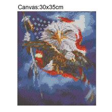 Lade das Bild in den Galerie-Viewer, Adler - voller runder Diamant - 30x35cm