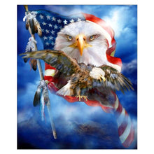 Lade das Bild in den Galerie-Viewer, Adler - voller runder Diamant - 30x35cm