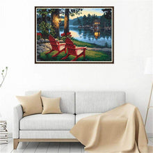 Lade das Bild in den Galerie-Viewer, Lakeside - voller runder Diamant - 35x25cm