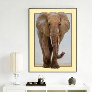 Elefant - voller runder Diamant - 35x45cm