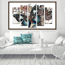 Lade das Bild in den Galerie-Viewer, Schmetterling - voller runder Diamant - 95x45cm