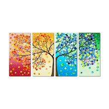 Lade das Bild in den Galerie-Viewer, Bunte Baum 4 - Bilder - voller runder Diamant - 80x40cm