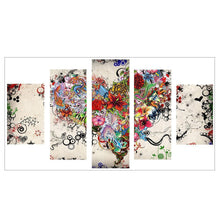 Lade das Bild in den Galerie-Viewer, Herz - geformt 5 - Bilder - voller runder Diamant - 95x45cm