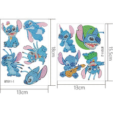 Lade das Bild in den Galerie-Viewer, 2pcs Cartoon diy Diamantzeichnungsaufkleber