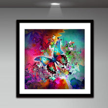 Lade das Bild in den Galerie-Viewer, Schmetterling - voller runder Diamant - 30x30cm