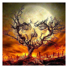Lade das Bild in den Galerie-Viewer, Halloween-Baum - voller runder Diamant - 30x30cm
