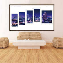 Lade das Bild in den Galerie-Viewer, Stadt 5 - Bilder - voller runder Diamant - 95x45cm