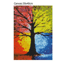 Lade das Bild in den Galerie-Viewer, Bunte Baum - voller runder Diamant - 30x40cm