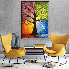 Lade das Bild in den Galerie-Viewer, Bunte Baum - voller runder Diamant - 30x40cm