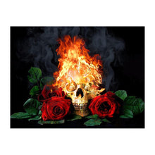 Lade das Bild in den Galerie-Viewer, Feuer rose - voller runder Diamant - 40x30cm