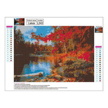 Lade das Bild in den Galerie-Viewer, Herbst Blätter See - volle Diamant-Malerei - 40x30cm