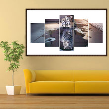 Lade das Bild in den Galerie-Viewer, Reflexionskatze 5 - Bild - voller runder Diamant - 95x45cm
