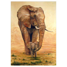 Lade das Bild in den Galerie-Viewer, Fütterung Elefant - voller runder Diamant - 40x30cm