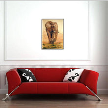 Lade das Bild in den Galerie-Viewer, Fütterung Elefant - voller runder Diamant - 40x30cm