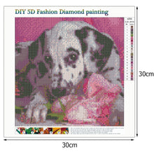 Lade das Bild in den Galerie-Viewer, Hund Blume - volle Diamant-Malerei - 30x30cm
