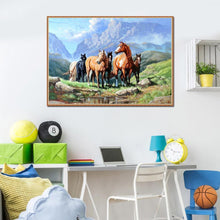 Lade das Bild in den Galerie-Viewer, Pferde - volle Diamant-Malerei - 30x40cm