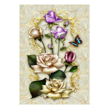 Lade das Bild in den Galerie-Viewer, Blumen - voller runder Diamant - 40x30cm