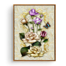 Lade das Bild in den Galerie-Viewer, Blumen - voller runder Diamant - 40x30cm
