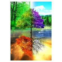 Lade das Bild in den Galerie-Viewer, Vier Jahreszeiten Baum - voller runder Diamant - 30x40cm