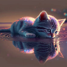 Lade das Bild in den Galerie-Viewer, Cat-Vollbild Diamond Painting