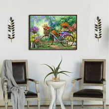 Lade das Bild in den Galerie-Viewer, Gartenfahrrad - voller runder Diamant - 40x50cm