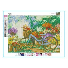 Lade das Bild in den Galerie-Viewer, Gartenfahrrad - voller runder Diamant - 40x50cm