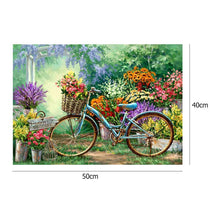 Lade das Bild in den Galerie-Viewer, Gartenfahrrad - voller runder Diamant - 40x50cm