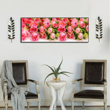 Lade das Bild in den Galerie-Viewer, Blume - volle Runde Diamant-Malerei - 80x30cm