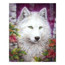 Lade das Bild in den Galerie-Viewer, Beobachten Wolf - voller runder Diamant - 30x36cm