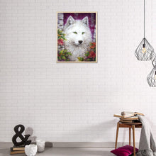 Lade das Bild in den Galerie-Viewer, Beobachten Wolf - voller runder Diamant - 30x36cm