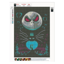 Lade das Bild in den Galerie-Viewer, Halloween-Schädel - voller runder Diamant - 30x40cm