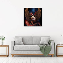 Lade das Bild in den Galerie-Viewer, Adler-Flagge - voller runder Diamant - 30x30cm
