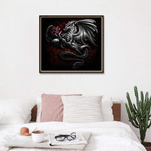 Lade das Bild in den Galerie-Viewer, Drache - voller runder Diamant - 30x35cm