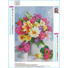 Lade das Bild in den Galerie-Viewer, Farbige Blume - voller runder Diamant - 40x30cm