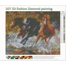 Lade das Bild in den Galerie-Viewer, Pferd - voller runder Diamant - 30x25cm
