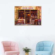 Lade das Bild in den Galerie-Viewer, Buchhandlung - voller runder Diamant - 40x30cm