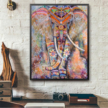 Lade das Bild in den Galerie-Viewer, Bunte Elefant - volle Diamant-Malerei - 30x40cm
