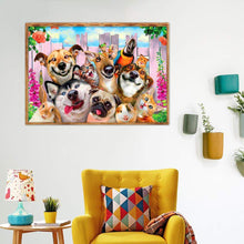 Lade das Bild in den Galerie-Viewer, Hunde - voller runder Diamant - 40x30cm