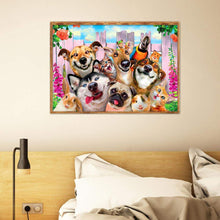 Lade das Bild in den Galerie-Viewer, Hunde - voller runder Diamant - 40x30cm