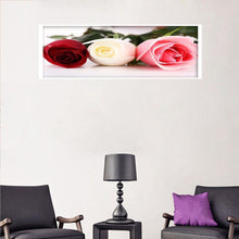 Lade das Bild in den Galerie-Viewer, Blume - volle Runde Diamant-Malerei - 80x30cm