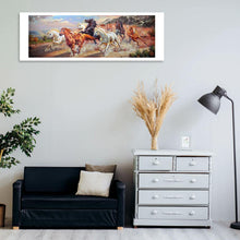 Lade das Bild in den Galerie-Viewer, Pferd - volle Runde Diamant-Malerei - 80x30cm