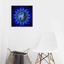 Lade das Bild in den Galerie-Viewer, Blaue Rose - voller runder Diamant - 30x30cm