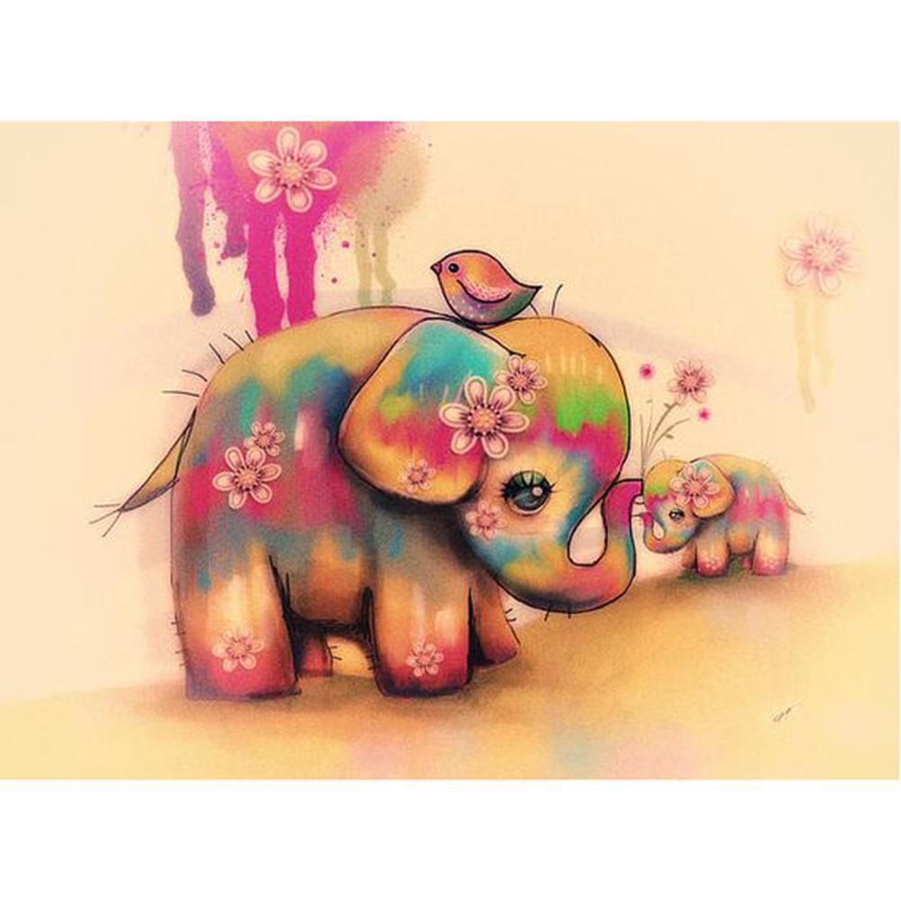 Süße Elefant - volle Diamant-Malerei - 40x30cm