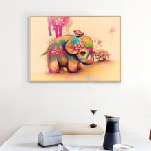 Lade das Bild in den Galerie-Viewer, Süße Elefant - volle Diamant-Malerei - 40x30cm
