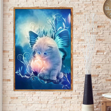 Lade das Bild in den Galerie-Viewer, Süße Katze - volle Diamant-Malerei - 40x30cm