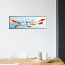 Lade das Bild in den Galerie-Viewer, Glückliche Fische - volle Runde Diamant-Malerei - 80x30cm